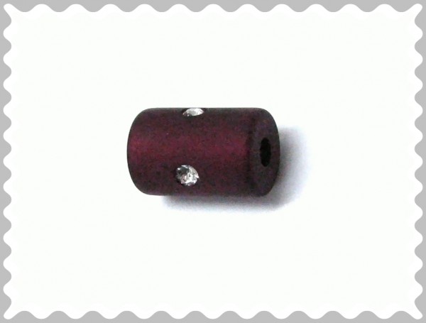 Polaris tube 8x12 mm bordeaux – with Swarovski crystal