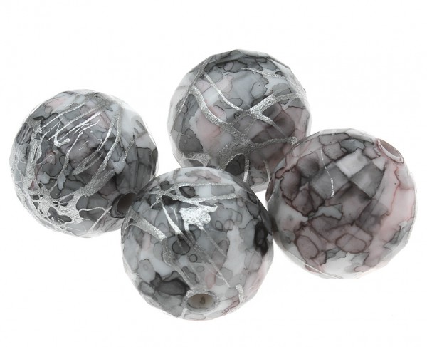 Avant-garde bead 16 mm – mixed grey – 1 pcs.