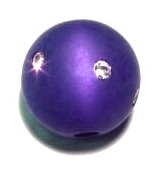 Polarisbead dark purple 16 mm – with Swarovski crystal