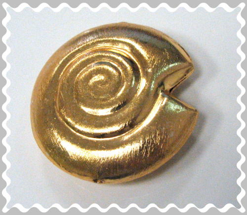 Snail 40 mm, gold plated, “Premium quality”