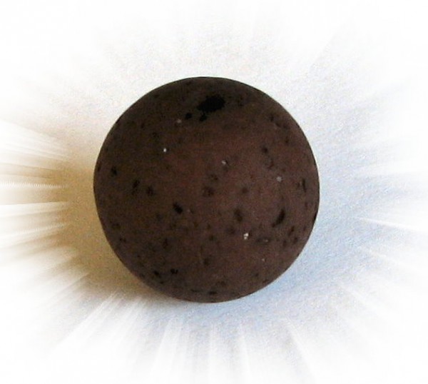 Polaris Gala sweet Perle 20mm dunkelbraun - Kleinloch