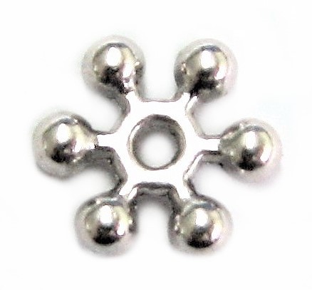 Schneeflocke Spacer 12mm - silber farbig