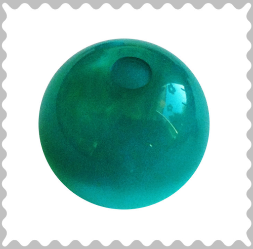 Polarisperle smaragd glänzend 16 mm - Großloch