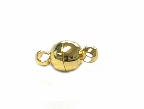 Magnetic clasp 6 mm, colour: Gold – small but strong!
