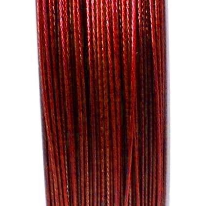 Steel rope 0,38 mm – 100 meters – Color: Red