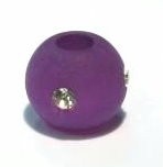 Polarisperle lila 10 mm - mit Swarovski-Kristall