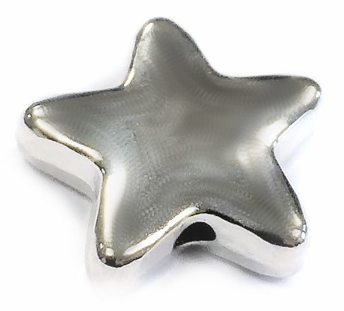 Star 13x13x4 mm – color: Platinum glossy