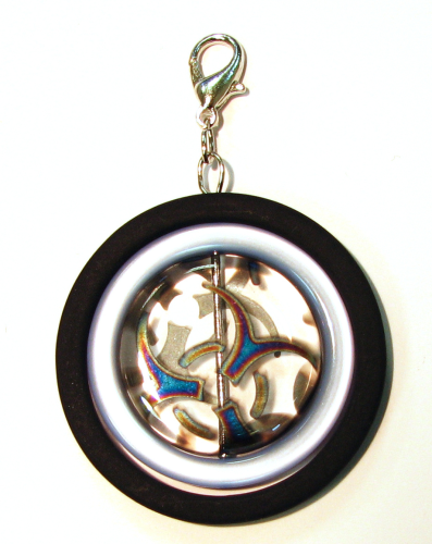 Polaris Glass Pendant -Blue Crystal- with lobster claw clasp or necklace strap