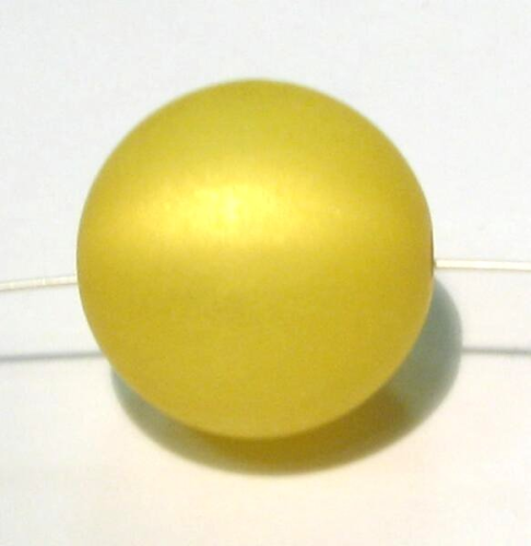 Polaris bead 14 mm yellow – large hole