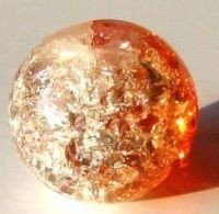 Glass Crash bead 12 mm – orange-clear