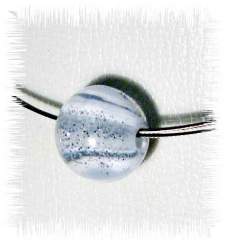 Ilumibead “Crystal Stripes” 12 mm round bead – white