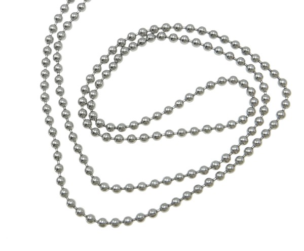 Ball chain – stainless steel – 2 mm thick – 1 meter