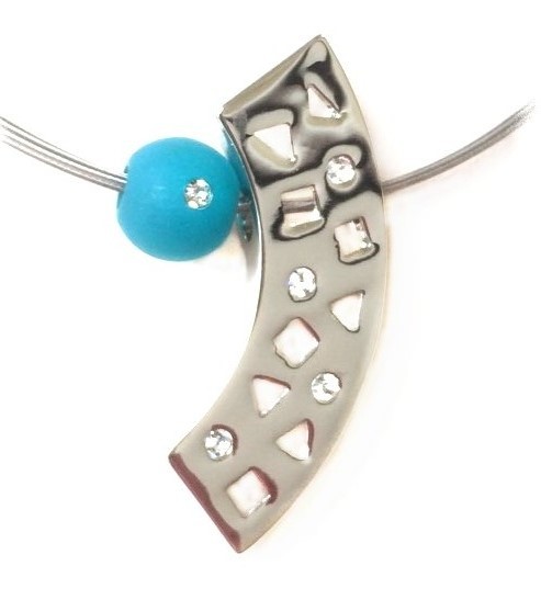 Creative pendant -Sickle silver plated with Swarovski crystal