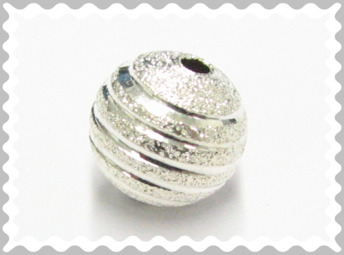 bead 10 mm – diamond finish with cut – color: Silver