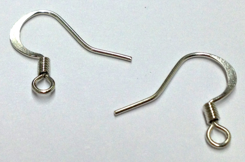 Ear pendant – fish hook small – color: Platinum, 2 pieces
