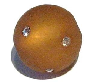Polarisbead light-brown 16 mm – with Swarovski crystal