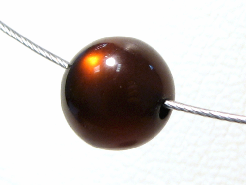 Polarisbead 10 mm dark brown glossy – small hole