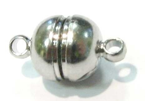 Magnetic clasp 8 mm, colour: Silver