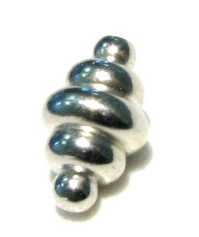 Threaded end piece – spiral – 10 mm – color platinum- 1 pcs.