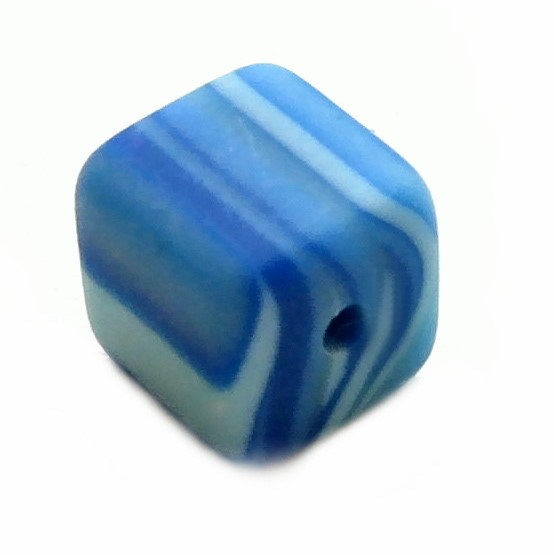 Polaris Würfel Zebra 8x8mm - Farbe: aqua mix