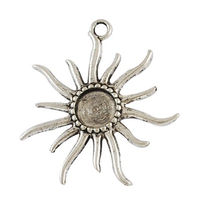 Anhänger Sonne für 12mm Cabochons