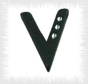Polaris Creative “Crystal V” black with Swarovski crystal