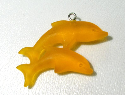 Delphin - Anhänger - orange