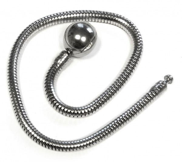 Bracelet 20 cm for fantasy beads. Similar modules – Stainless steel