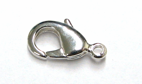 lobster claw clasp 15 mm – color: Silver – high quality