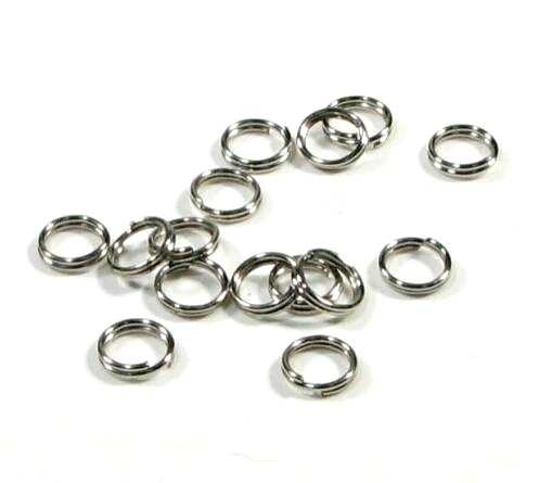 Split rings / snap rings 6x0,7 mm – 5 grams approx.40-50 pieces Colour: Silver