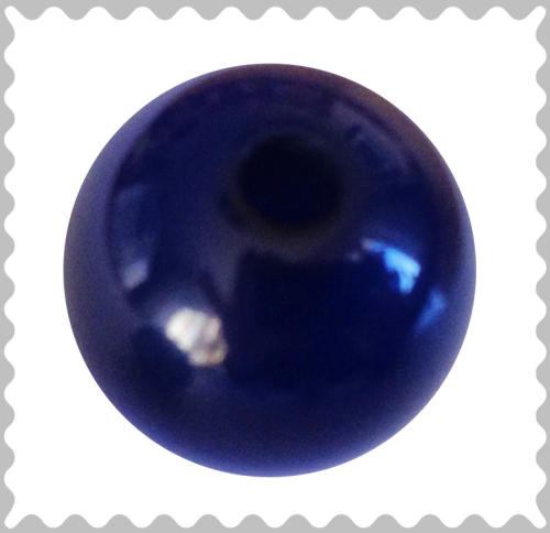 Polarisbead glossy night blue 10 mm – Large hole
