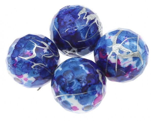 Avant-garde bead 16 mm – mixed blue – 1 pcs.