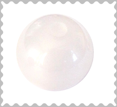 Polarisbead white glossy 16 mm – large hole
