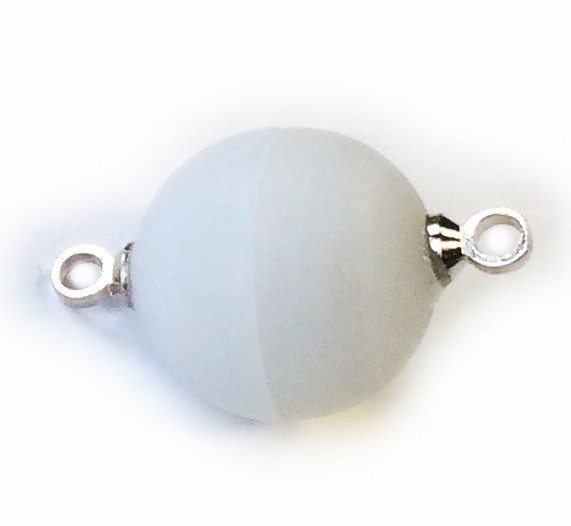 Mina Magnetic clasp – 12 mm – extra strong – color: White matte