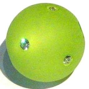 Polarisbead apple green 16 mm – with Swarovski crystal