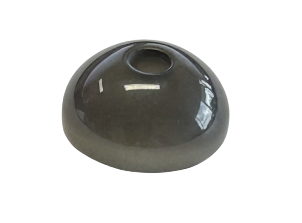 Polaris half bead 10x5 mm – glossy anthracite