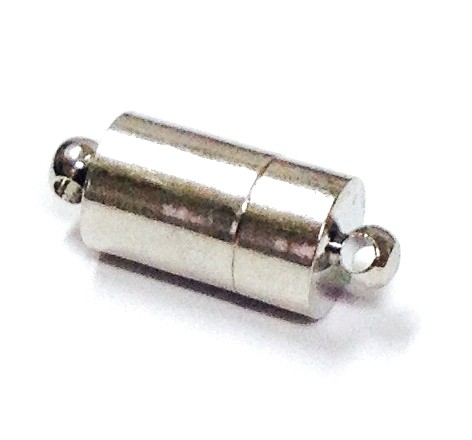 Magnetverschluss 18x7mm, Farbe: rhodium