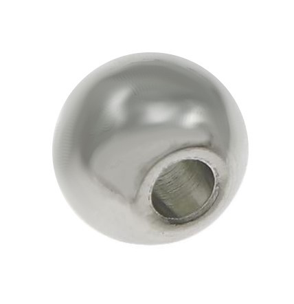 Perle 8mm - Loch 2,1mm - Edelstahl