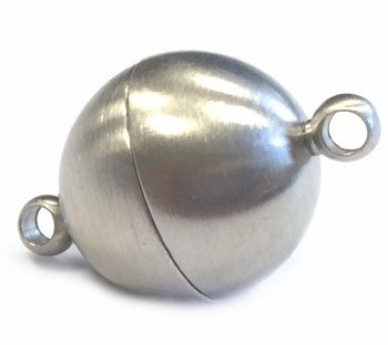 Magnetic clasp 12 mm – Stainless steel matt brushed – very high w. Processing + lock security