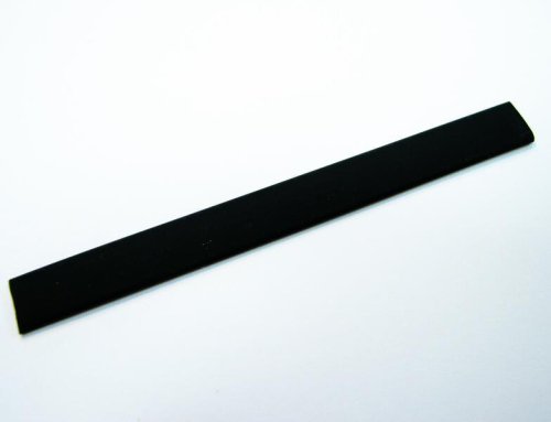 Flaches PVC-Band 10x2mm - schwarz - 1 Meter