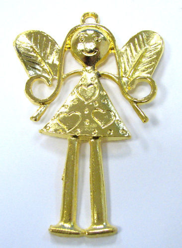 Angel pendant, 8 cm tall – gold