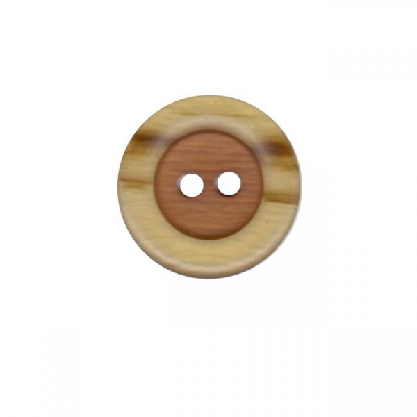Button 25 mm – 2 components design – brown