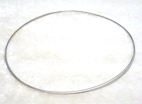 Necklace 3-row, 38 cm in silver. (steel natural)