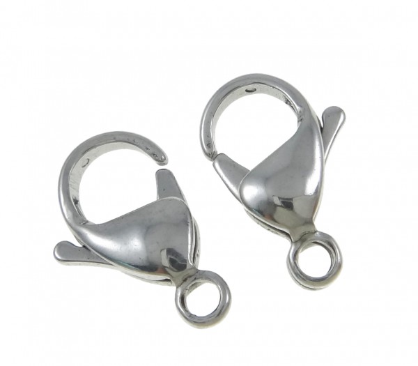 lobster claw clasp – Stainless steel – 15 mm – 1 pcs