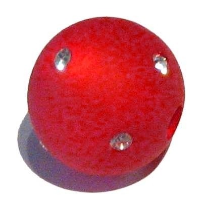 Polarisperle rot 16 mm - mit Swarovski-Kristall