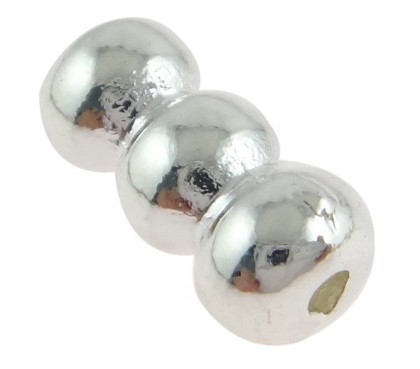 Tube 13x6mm, silver coloured – hole 2 mm – 1 pcs.