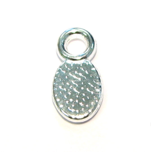pendant holder/pendant plate – silver coloured – 6x8mm