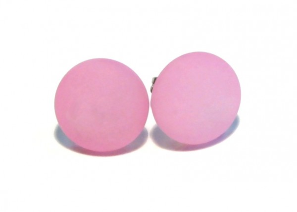 Polaris Earrings 12 mm – Stainless steel – 1 pair – pink