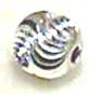 Perle 8mm - diamant cut Welle - 925er Silber - 1 Stück