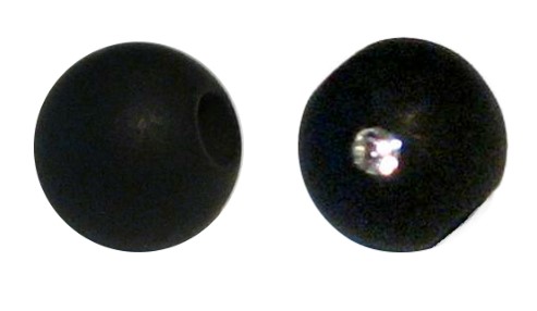 Polarisperlen 8mm mit + ohne Swarovski Kristall besetzt - Großloch!